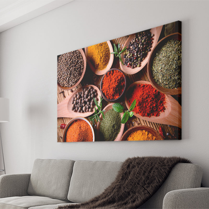 Kitchen Herbs Spices Canvas Prints Wall Art Decor - Painting Canvas,Home Decor, Ready to Hang