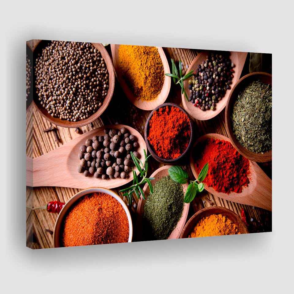 Kitchen Herbs Spices Canvas Prints Wall Art Decor - Painting Canvas,Home Decor, Ready to Hang