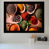 Kitchen Herbs Spices Framed Art Prints Wall Art Decor, Framed Picture, Home Decor