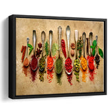Kitchen Restaurant Spices Kitchen Framed Canvas Prints Wall Art Home Decor - Painting Canvas, Black Frame, Framed Picture