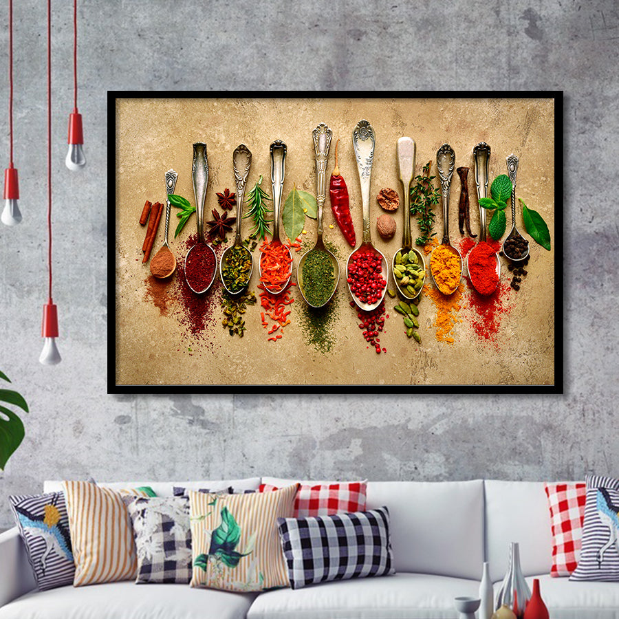 Kitchen Restaurant Spices Kitchen Framed Art Prints Wall Decor - Painting Art,Framed Picture,For Sale, Ready to hang
