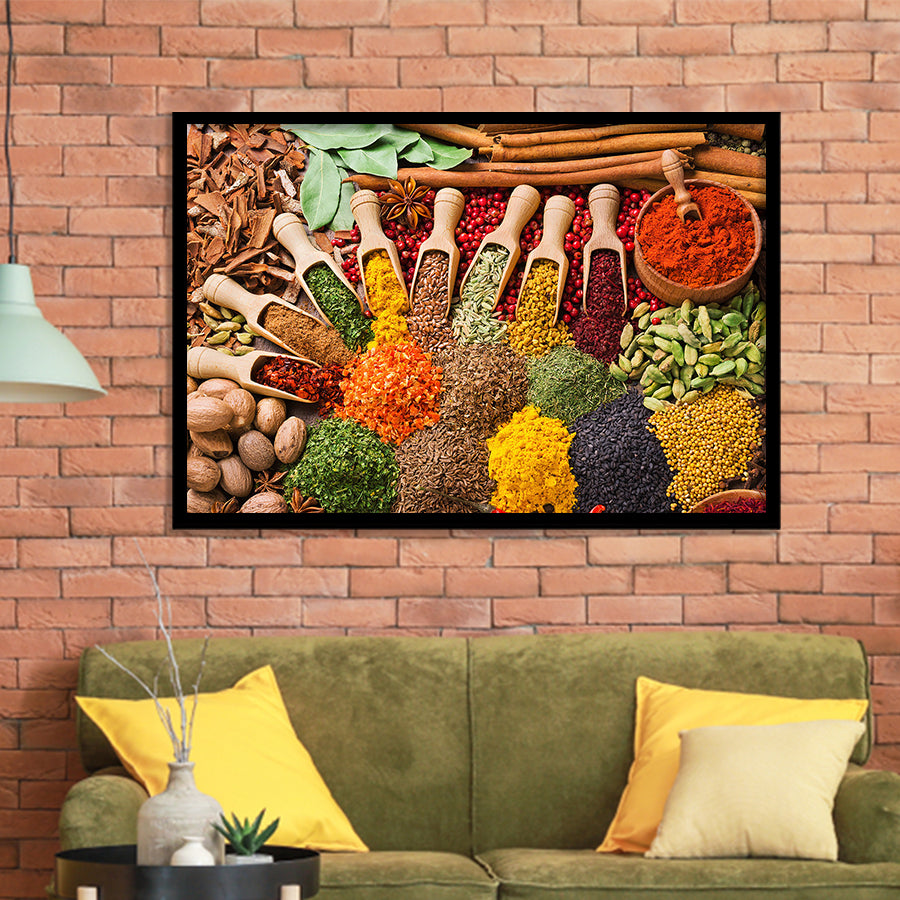 Kitchen Spices Decor Spices Print Spices Framed Art Prints Wall Decor - Painting Art,Framed Picture,For Sale, Ready to hang