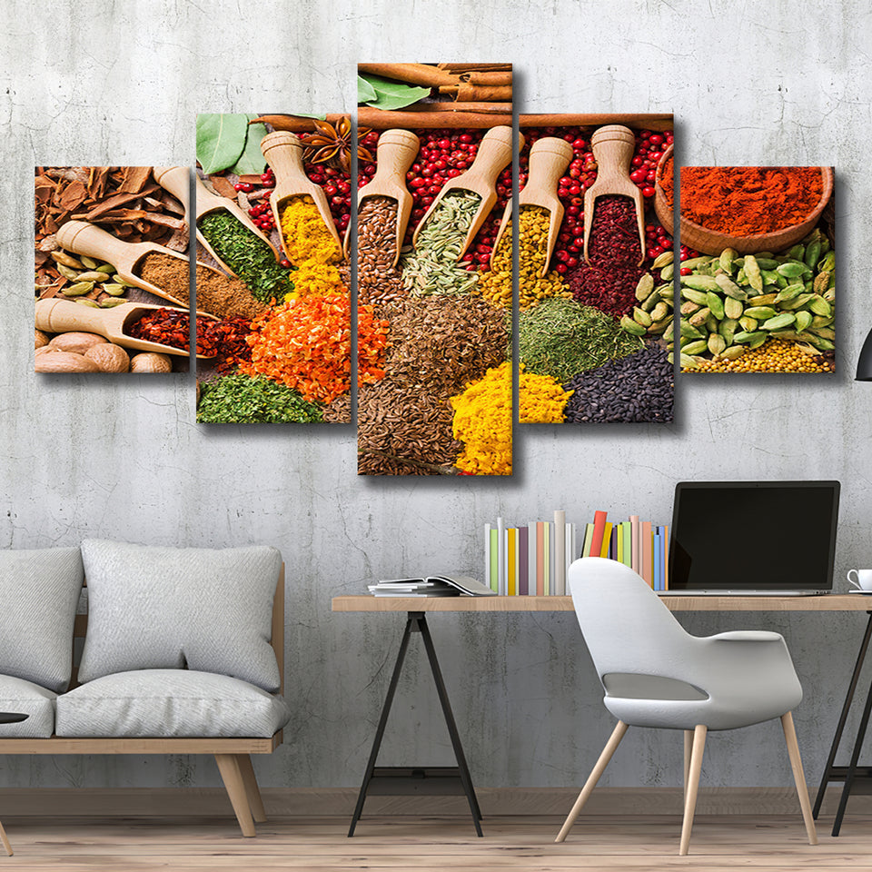 Kitchen Spices Decor Spices Print Spices Large Canvas Prints Multi Panels Wall Art Prints Home Decor