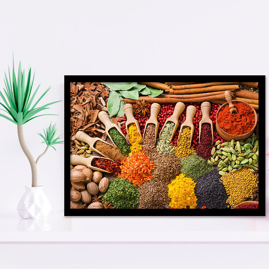 Kitchen Spices Decor Spices Print Spices Framed Art Prints Wall Decor - Painting Art,Framed Picture,For Sale, Ready to hang