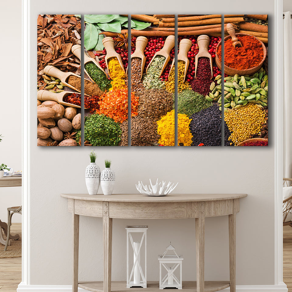 Kitchen Spices Decor Spices Print Spices Extra Large Canvas Prints Multi Panels B Wall Art Prints Home Decor