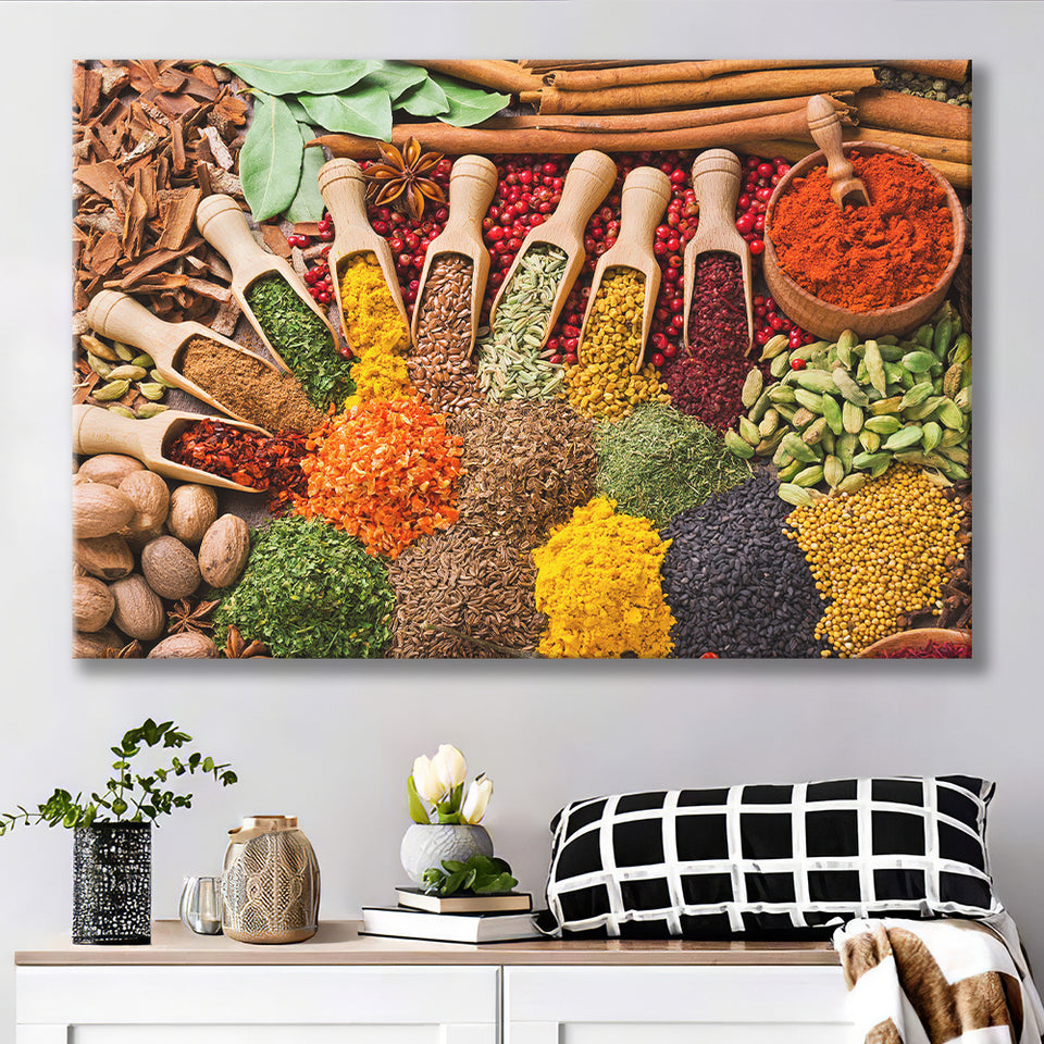 Kitchen Spices Canvas Prints Wall Art Decor - Painting Canvas,Home Decor, Ready to Hang