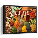 Kitchen Spices Framed Canvas Prints Wall Art Decor, Framed Picture, Floating Frame