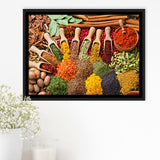 Kitchen Spices Framed Canvas Prints Wall Art Decor, Framed Picture, Floating Frame