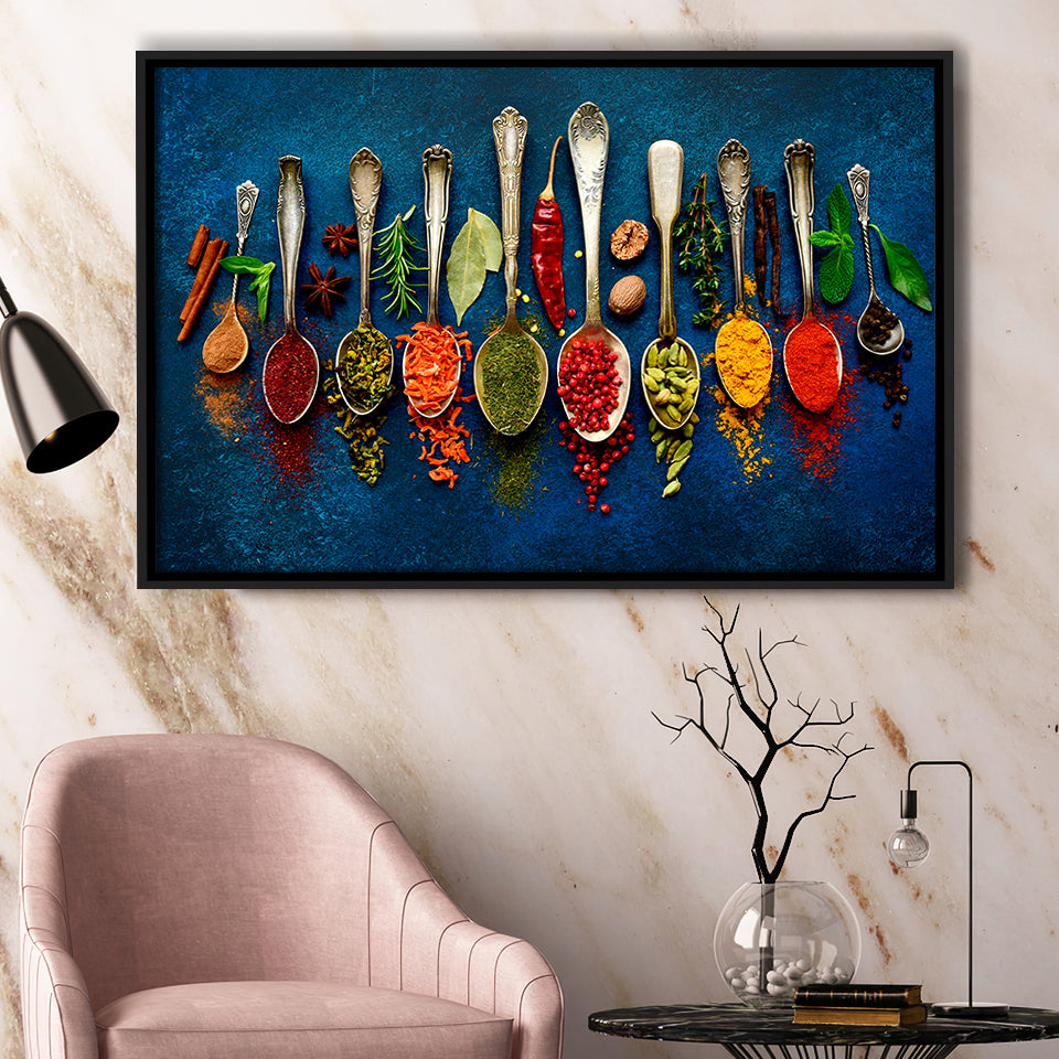 Kitchen Art Print Framed Canvas Prints Wall Art Decor, Framed Picture, Floating Frame