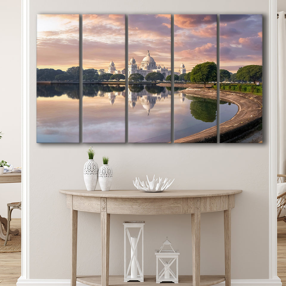 Kolkata India Wall Art 5 Piece B Canvas Prints Wall Art, Multi Panels,Large Canvas