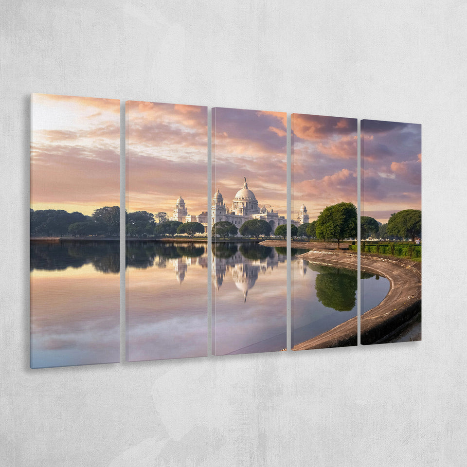 Kolkata India Wall Art 5 Piece B Canvas Prints Wall Art, Multi Panels,Large Canvas