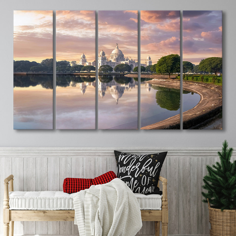 Kolkata India Wall Art 5 Piece B Canvas Prints Wall Art, Multi Panels,Large Canvas