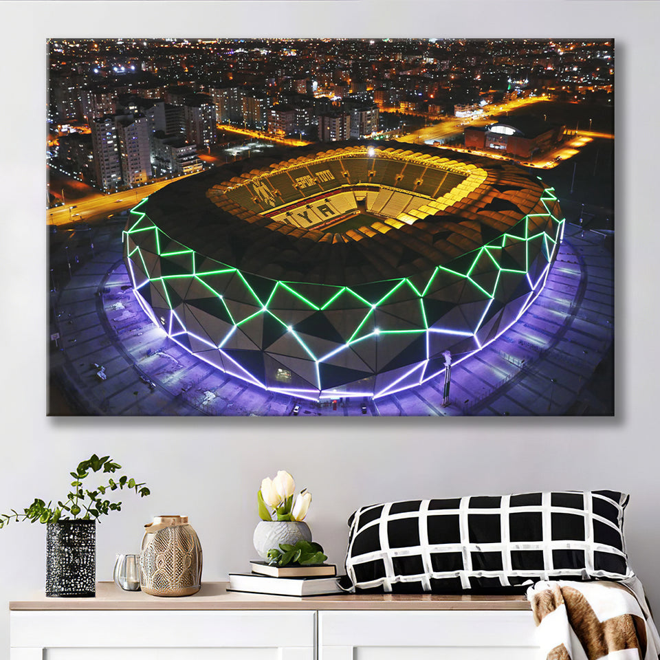 Konya Buyuksehir Stadium Canvas Prints Wall Art - Painting Canvas, Wall Decor, Fan Gift, Art Prints