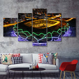 Konya Buyuksehir Stadium 5 Pieces Canvas Prints Wall Art - Painting Canvas, Multi Panel, Fan Gift