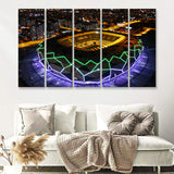Konya Buyuksehir Stadium 5 Pieces B Canvas Prints Wall Art - Painting Canvas,Multi Panel, Fan Gift