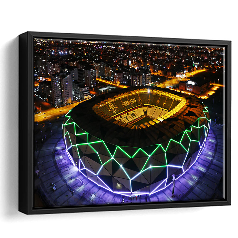 Konya Buyuksehir Stadium Framed Canvas Prints Wall Art - Painting Canvas, Wall Decor,Floating Frame