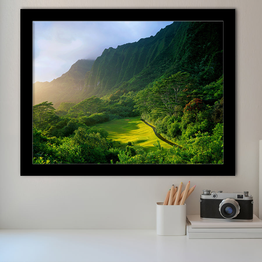 Koolau Golf Club Hole 15 Koolau Golf Courses, Hawaii, Golf Sport Print, Golf Lover, Framed Art Prints Home Decor