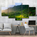 Koolau Golf Club Hole 15 Koolau Golf Courses, Hawaii, Golf Art Print, 5 Panels Canvas Prints Wall Art Decor