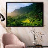 Koolau Golf Club Hole 15 Koolau Golf Courses, Hawaii, Golf Art Print, Framed Canvas Prints Wall Art Decor, Floating Frame