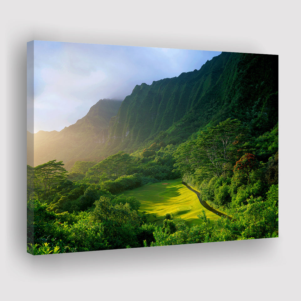 Koolau Golf Club Hole 15 Koolau Golf Courses, Hawaii, Golf Art Print, Golf Lover, Canvas Prints Wall Art Decor