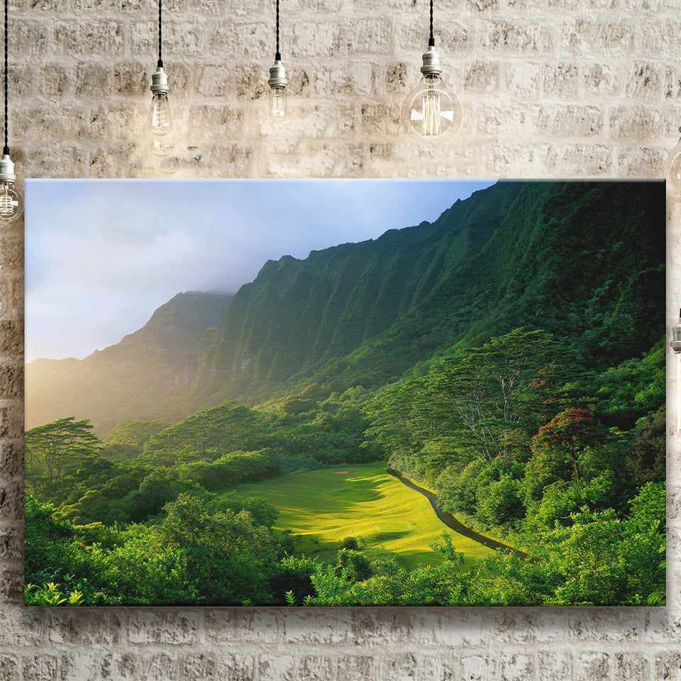 Koolau Golf Club Hole 15 Koolau Golf Courses, Hawaii, Golf Art Print, Golf Lover, Canvas Prints Wall Art Decor