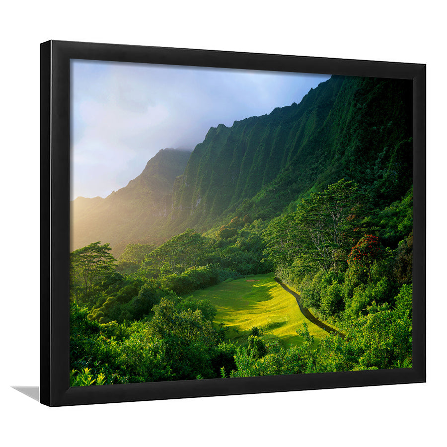 Koolau Golf Club Hole 15 Koolau Golf Courses, Hawaii, Golf Sport Print, Golf Lover, Framed Art Prints Home Decor