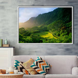 Koolau Golf Club Hole 15 Koolau Golf Courses, Hawaii, Golf Art Print, Framed Canvas Prints Wall Art Decor, Floating Frame