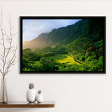 Koolau Golf Club Hole 15 Koolau Golf Courses, Hawaii, Golf Art Print, Framed Canvas Prints Wall Art Decor, Floating Frame