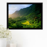 Koolau Golf Club Hole 15 Koolau Golf Courses, Hawaii, Golf Art Print, Framed Canvas Prints Wall Art Decor, Floating Frame