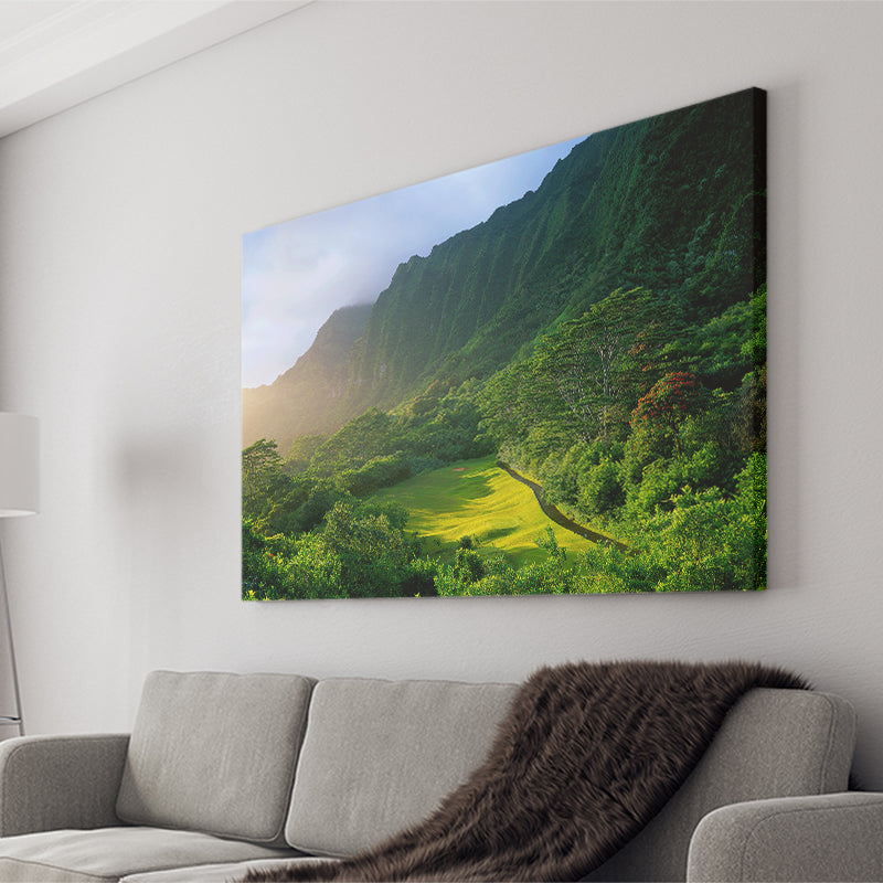 Koolau Golf Club Hole 15 Koolau Golf Courses, Hawaii, Golf Art Print, Golf Lover, Canvas Prints Wall Art Decor