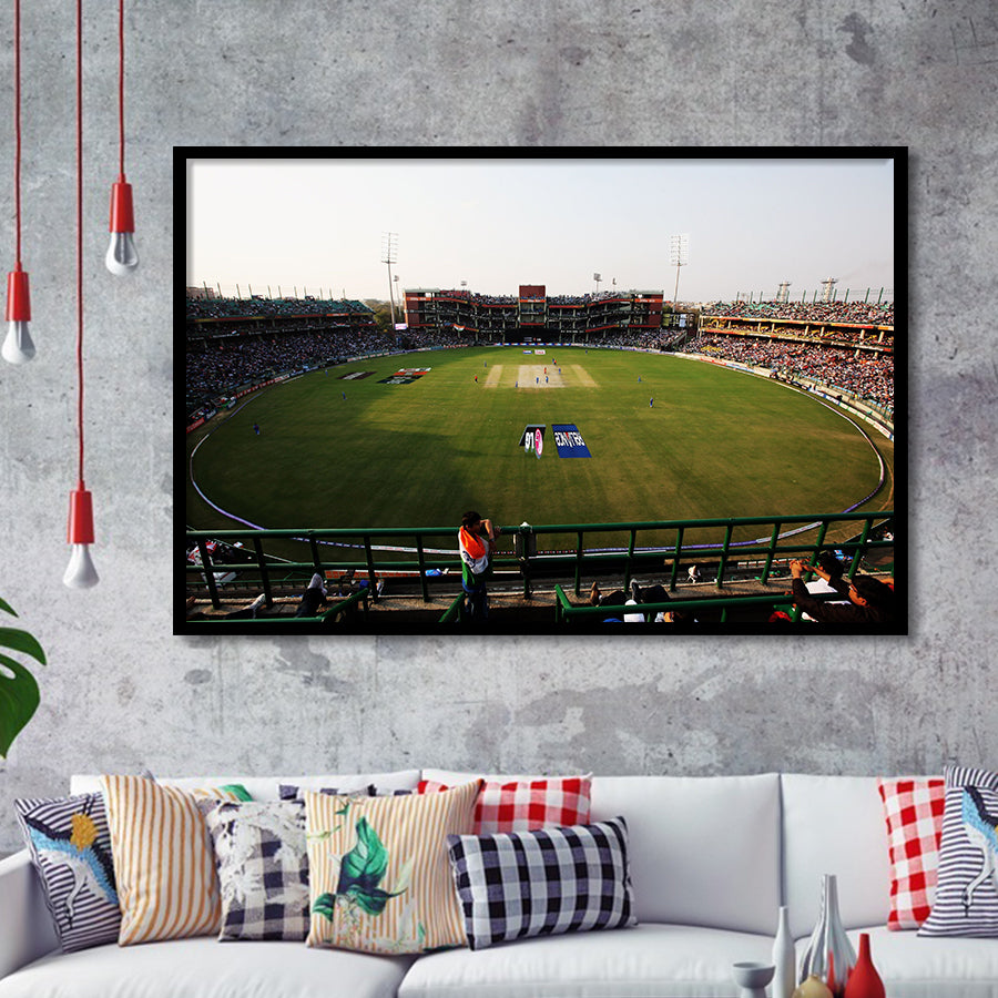 Kotla Stadium, Stadium Canvas, Sport Art, Gift for him, Framed Art Prints Wall Art Decor, Framed Picture
