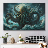Kraken Tentacle Monster Attacks Pirate Ship V7 Canvas Prints Wall Art Home Decor, Painting Canvas, Living Room Wall Decor