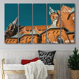 Krakow, Krakow Old Town 5 Panels B,Large Canvas,Canvas Prints Wall Art Home Decor
