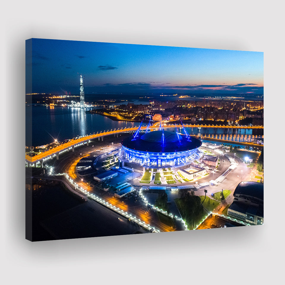 Krestovsky Stadium Saint petersburg, Stadium Canvas, Sport Art, Gift for him, Fan Gift, Canvas Prints Wall Art Decor