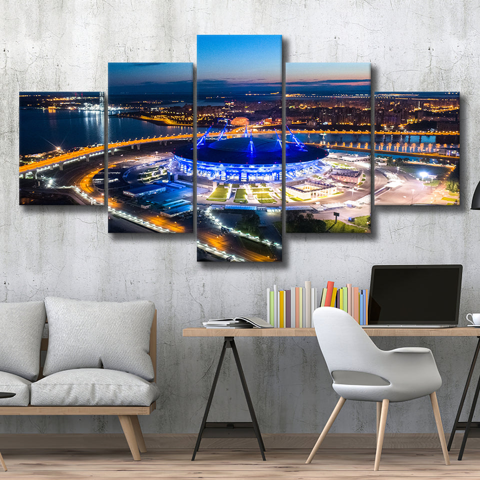 Krestovsky Stadium Saint petersburg, Stadium Canvas, Sport Art, Large Canvas, Multi Panels, Canvas Prints Wall Art Decor