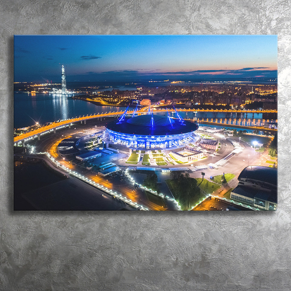 Krestovsky Stadium Saint petersburg, Stadium Canvas, Sport Art, Gift for him, Fan Gift, Canvas Prints Wall Art Decor