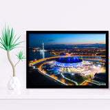 Krestovsky Stadium Saint petersburg, Stadium Canvas, Sport Art, Gift for him, Framed Art Prints Wall Art Decor, Framed Picture