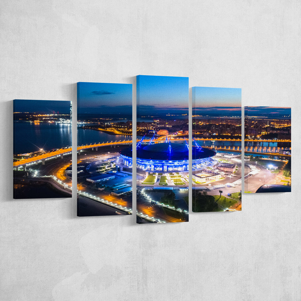 Krestovsky Stadium Saint petersburg, Stadium Canvas, Sport Art, Large Canvas, Multi Panels, Canvas Prints Wall Art Decor