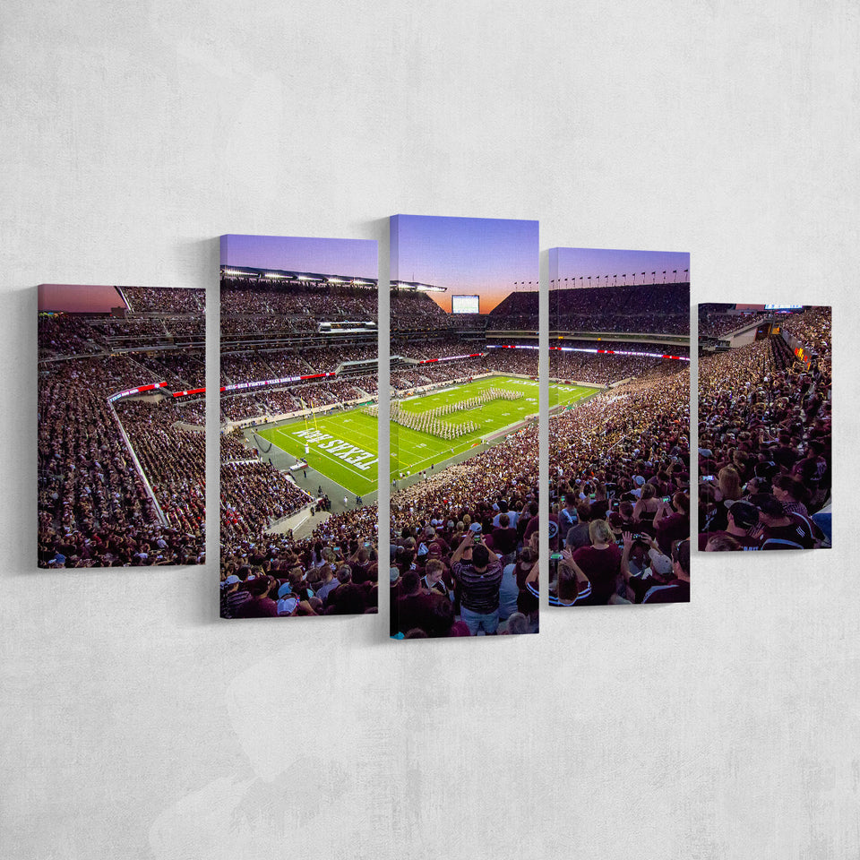 Kyle Field Scaled, Stadium Canvas, Sport Art, Large Canvas, Multi Panels, Canvas Prints Wall Art Decor