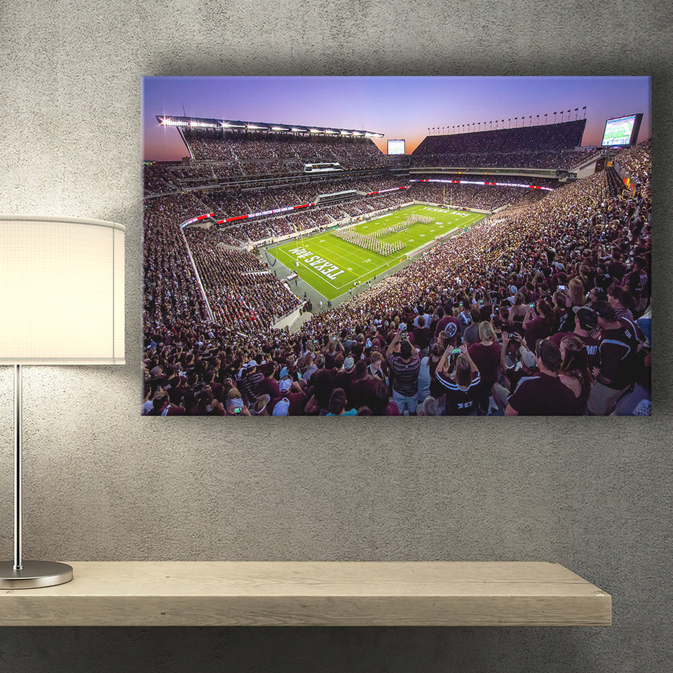Kyle Field Scaled, Stadium Canvas, Sport Art, Gift for him, Fan Gift, Canvas Prints Wall Art Decor