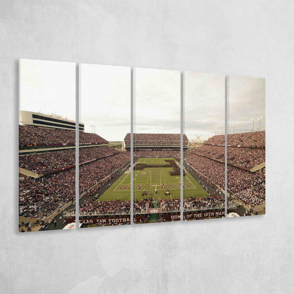 Kyle Field, Stadium Canvas, Sport Art, Gift for him, Multi Panels B, Canvas Prints Wall Art Decor