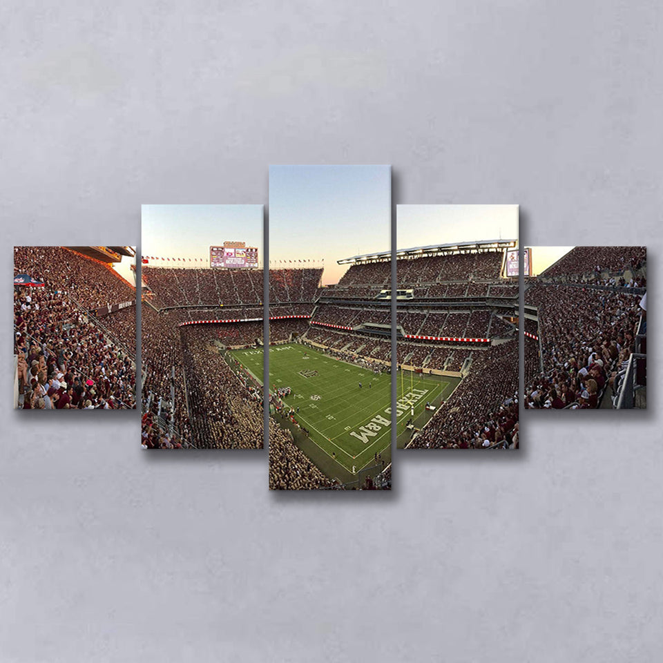 Kyle Field Stadium Canvas Prints Texas AM Aggies Wall,Multi Panels,Sport Stadium Art Prints, Fan Gift