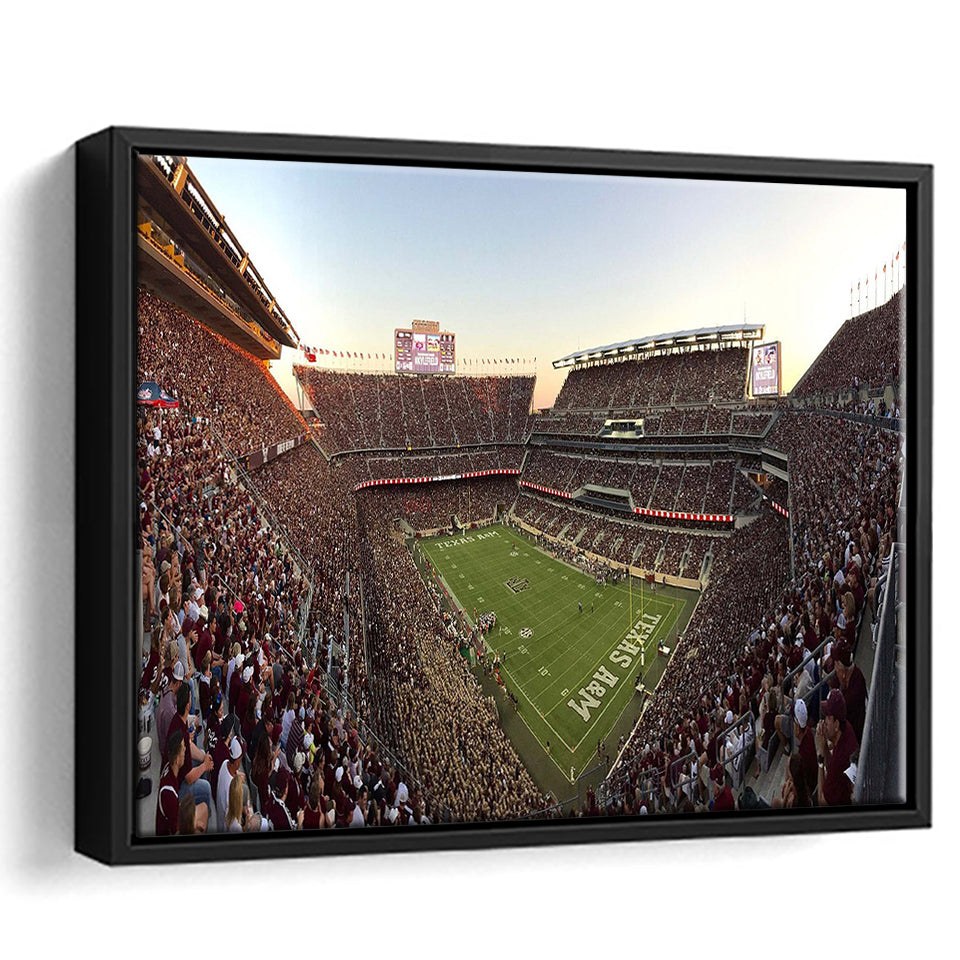 Kyle Field Stadium Framed Canvas Prints Texas AM Aggies Wall,Sport Stadium Art Prints, Fan Gift
