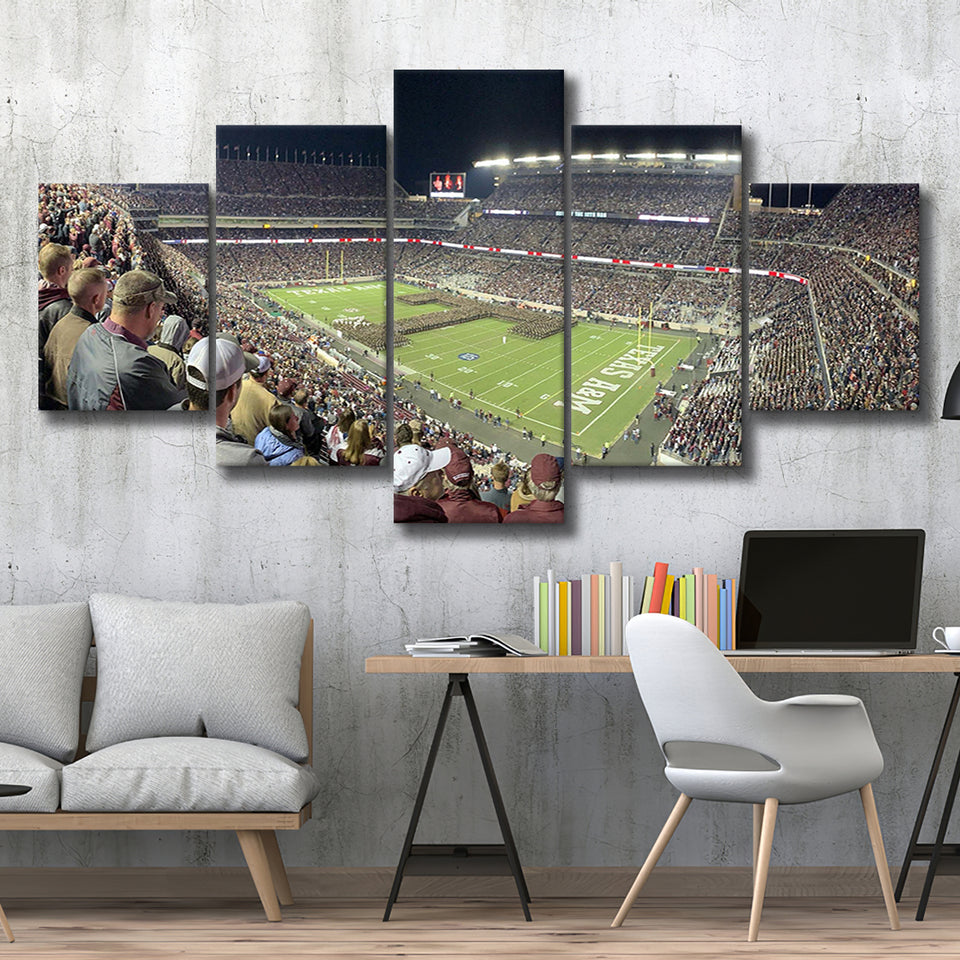 Kyle Field Stadium Wall Art Texas AM Aggies,Multi Panels,Sport Stadium Art Prints, Fan Gift