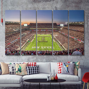 Kyle Field Texas 5 Pieces B Canvas Prints Wall Art - Painting Canvas, Multi Panels,5 Panel, Wall Decor