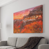 Kyoto Japan Kiyomizudera Temple City Art Watercolor Canvas Prints Wall Art Home Decor, Large Canvas