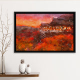 Kyoto Japan Kiyomizudera Temple City Art Watercolor Framed Canvas Prints Wall Art Home Decor,Floating Frame