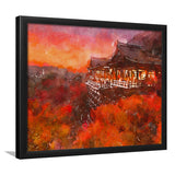 Kyoto Japan Kiyomizudera Temple City Art Watercolor Framed Art Prints Wall Art Decor,Framed Picture