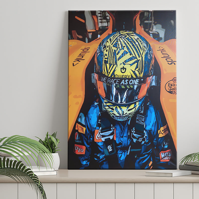 Lando Norris F1 Painting F1 Formula Painting Art Canvas Prints Wall Art - Painting Canvas, Painting Prints, Home Wall Decor, For Sale