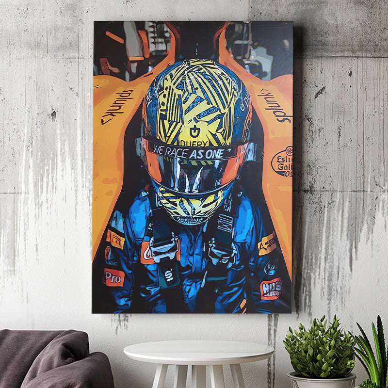 Lando Norris F1 Painting F1 Formula Painting Art Canvas Prints Wall Art - Painting Canvas, Painting Prints, Home Wall Decor, For Sale
